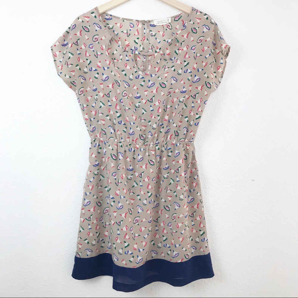 LOVE TREE Vintage Print Mini Dress